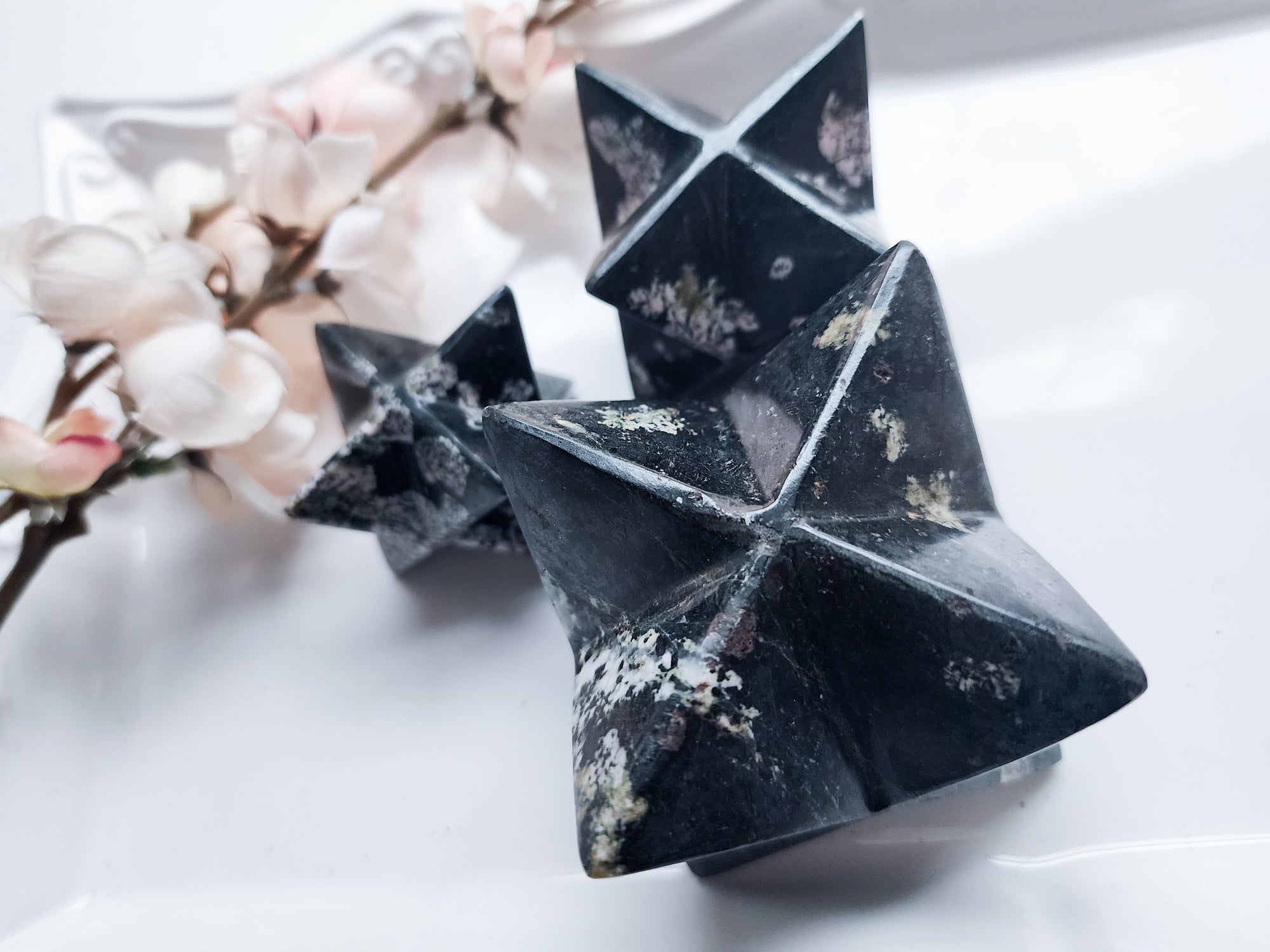 Flower Obsidian Merkaba