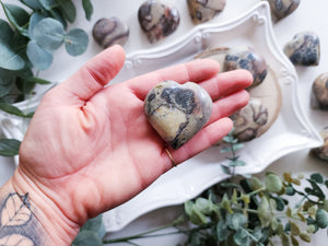 Brown Zebra Jasper Heart