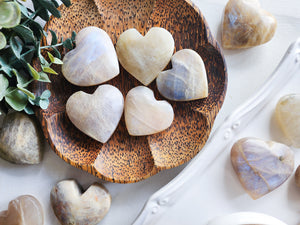 Moonstone & Sunstone Mix Heart