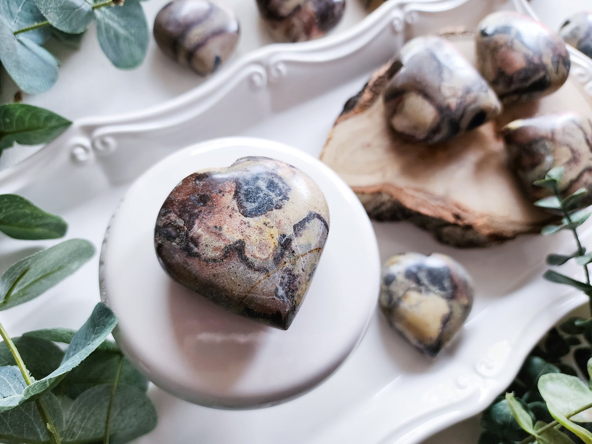 Brown Zebra Jasper Heart