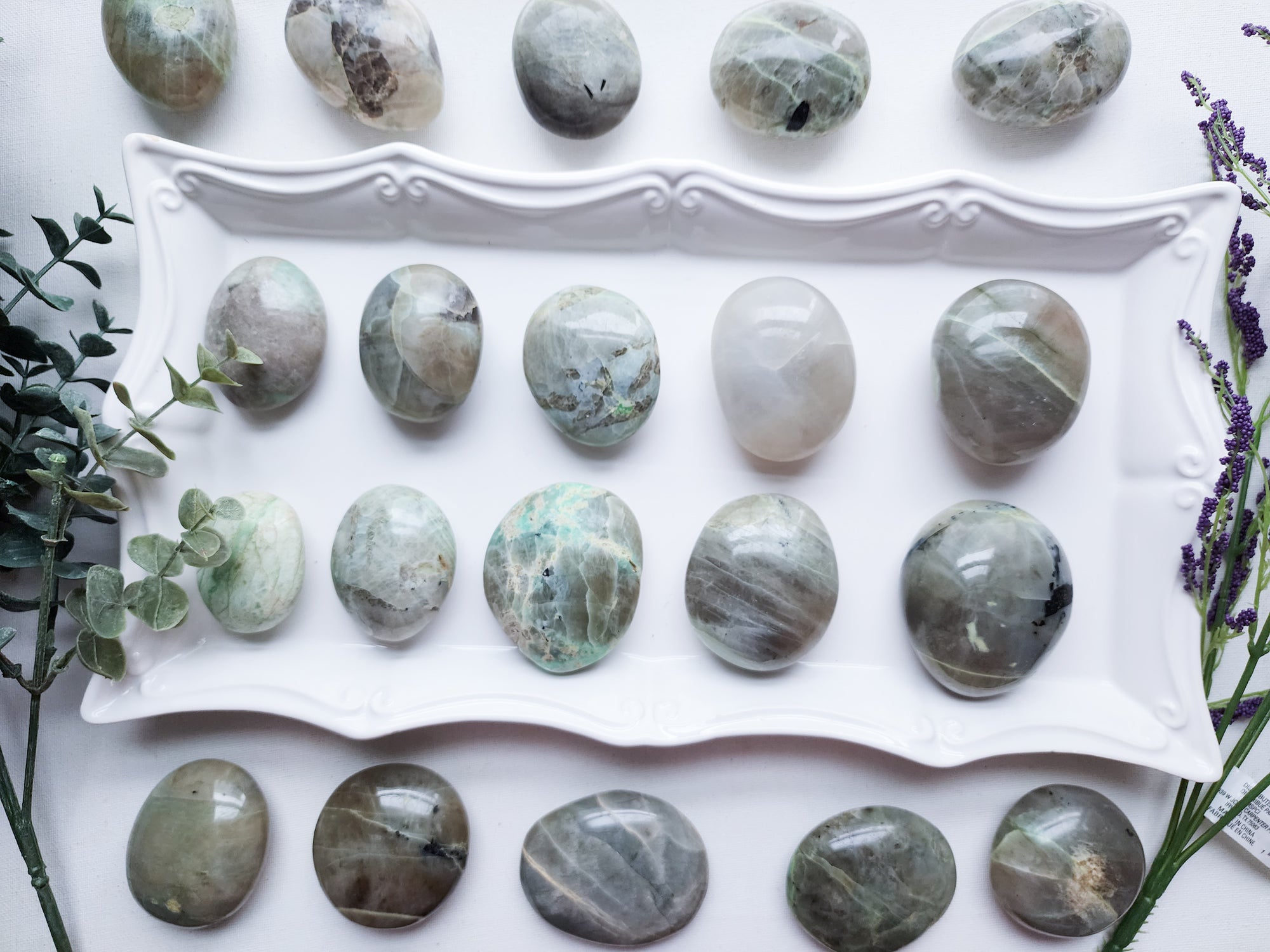 Garnierite Green Moonstone Palm Stone