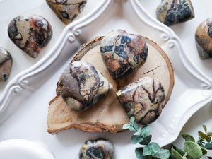 Brown Zebra Jasper Heart