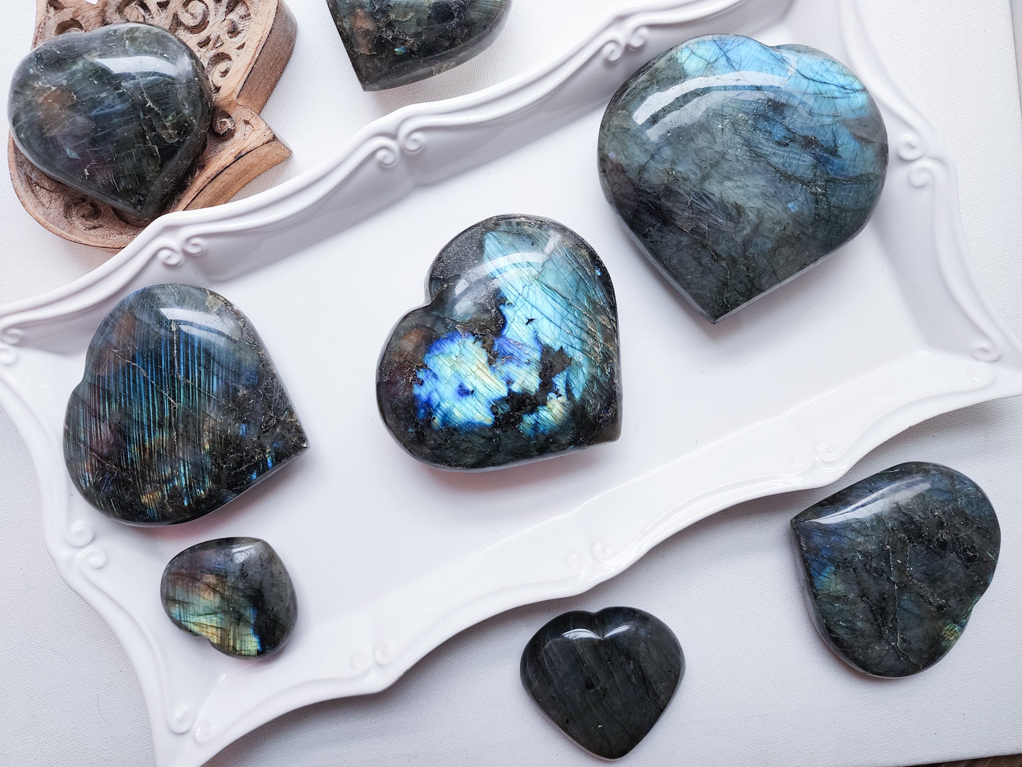 Labradorite Heart