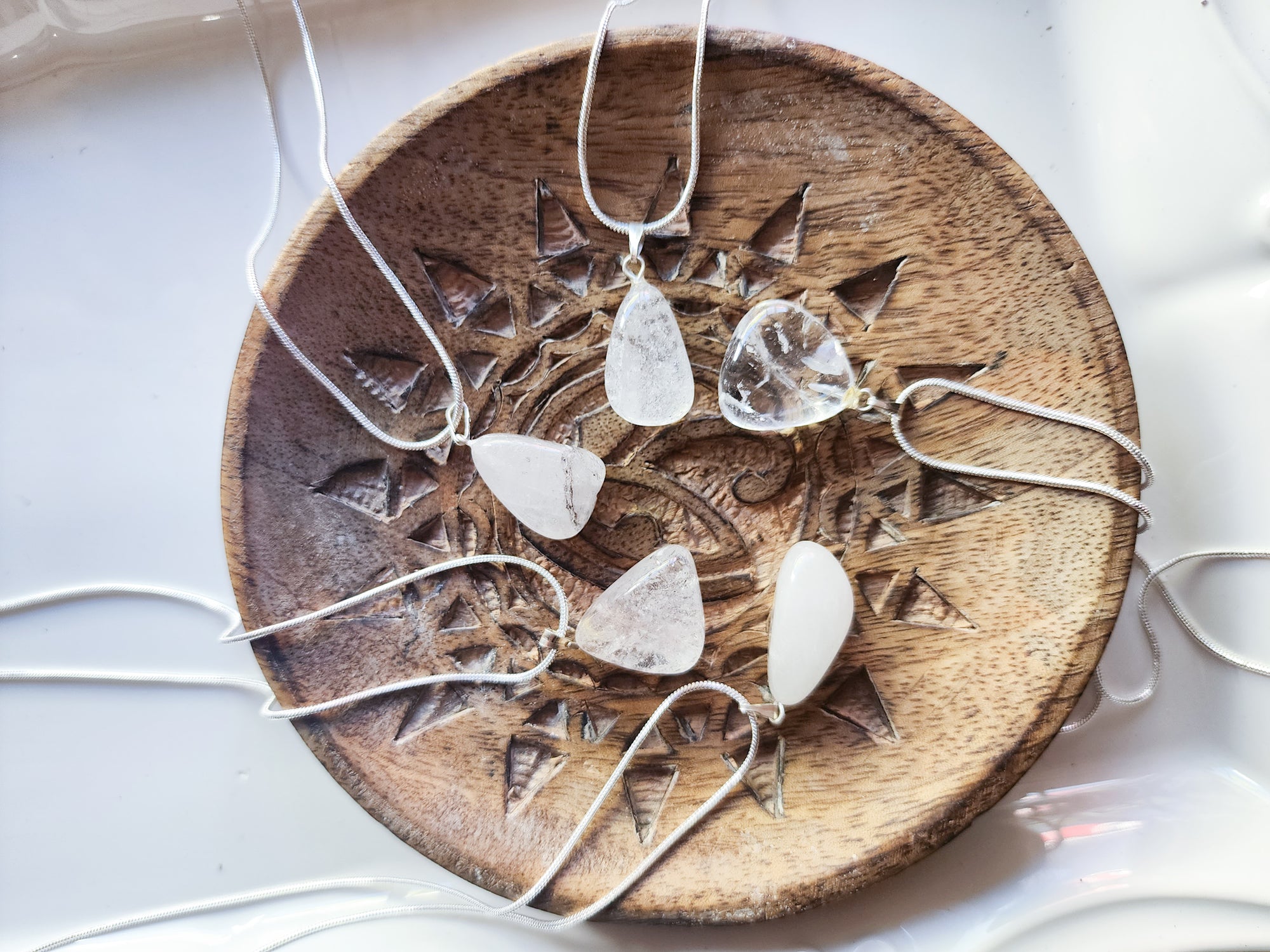 Clear Quartz Tumble Necklace