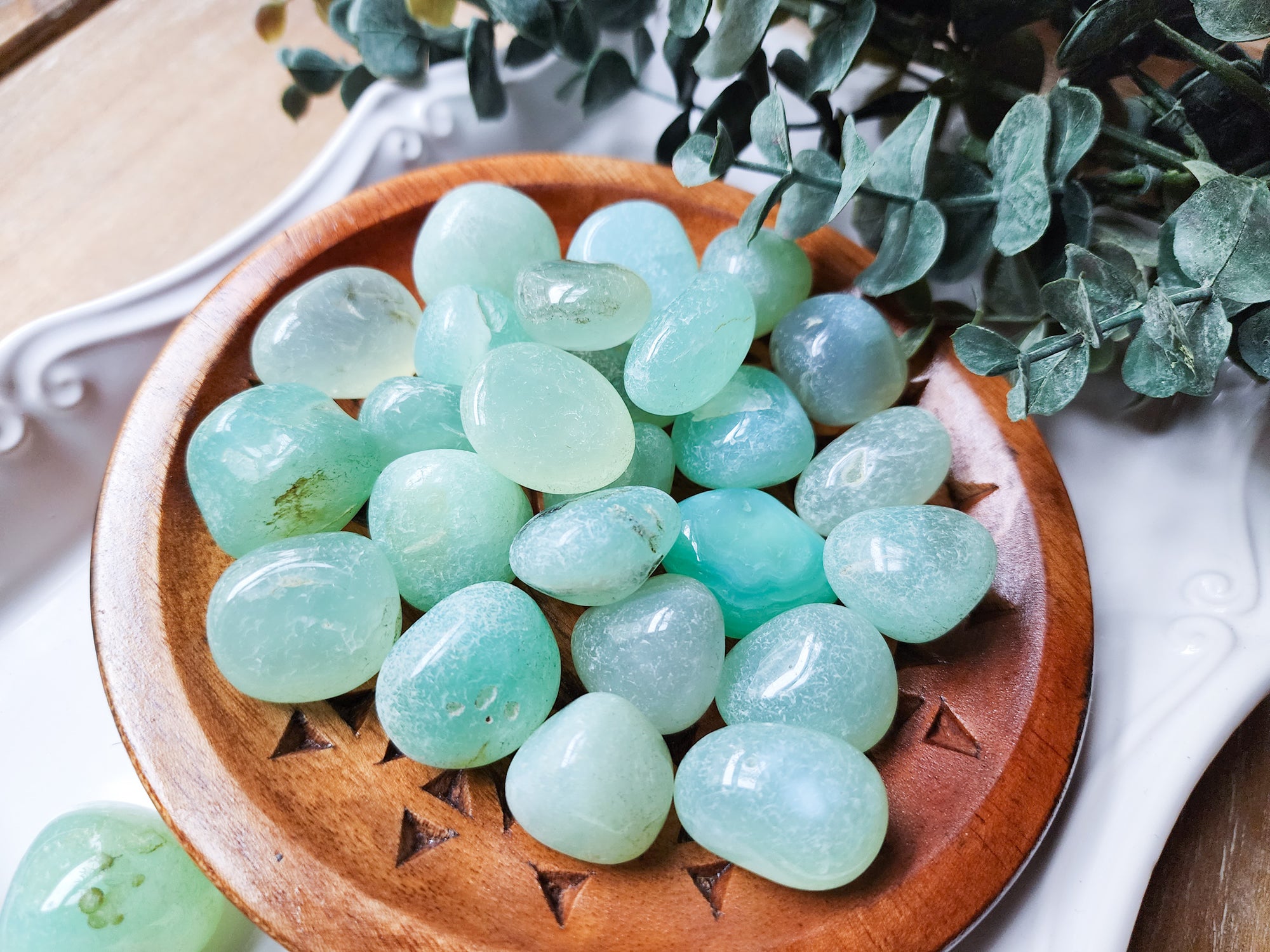 Aqua Blue Onyx Tumbled Stone