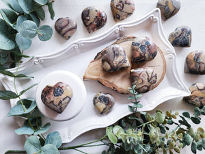 Brown Zebra Jasper Heart