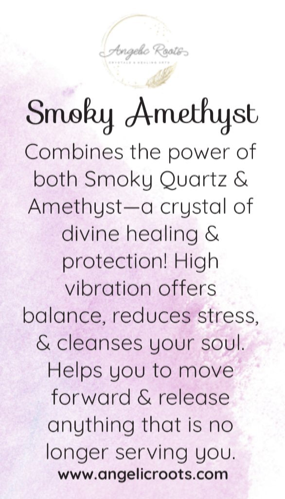 Smoky Amethyst Crystal Card