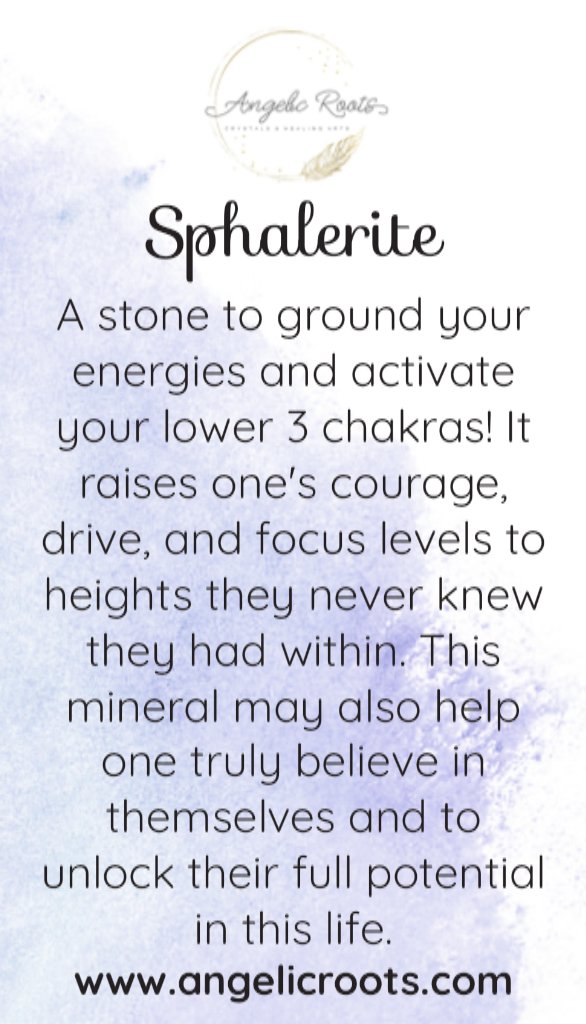 Sphalerite Crystal Card