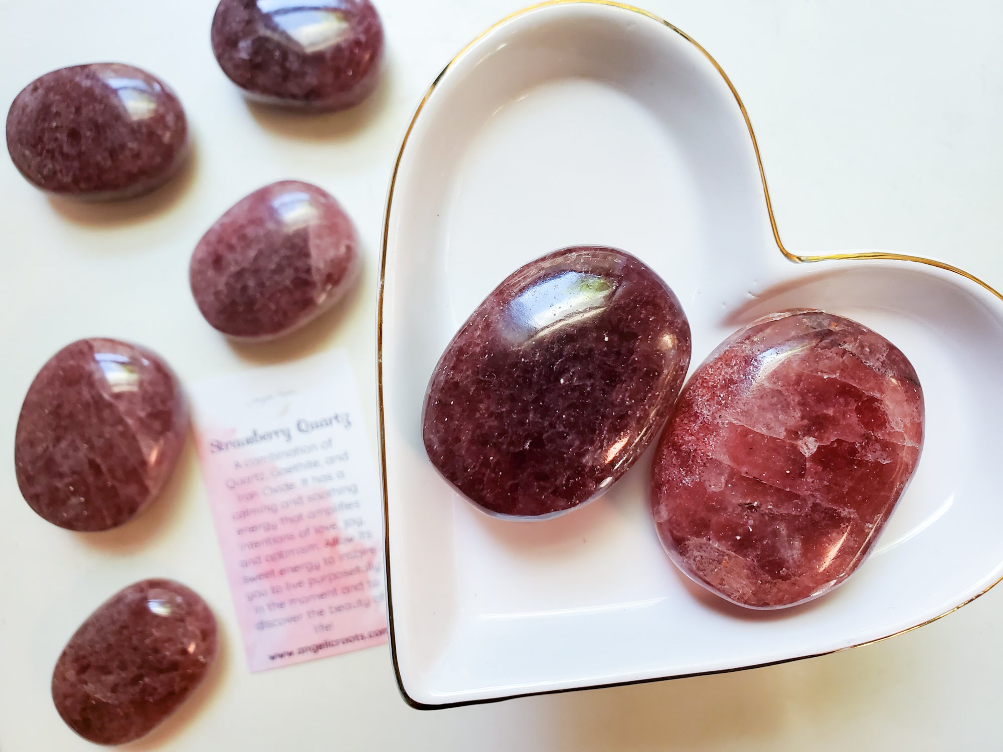 Strawberry Quartz Palm Stone