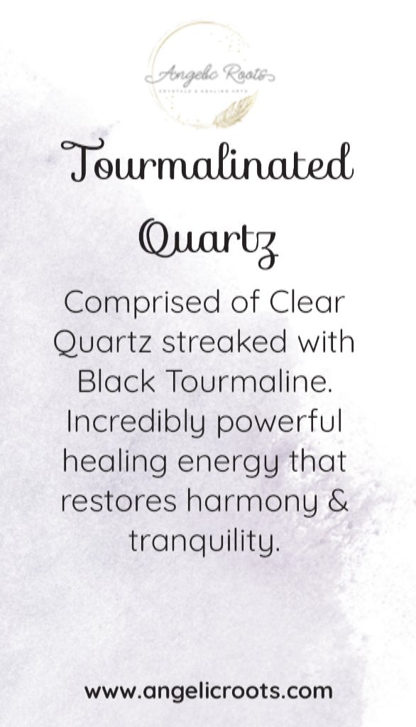 Tourmalinated Quartz Crystal Card