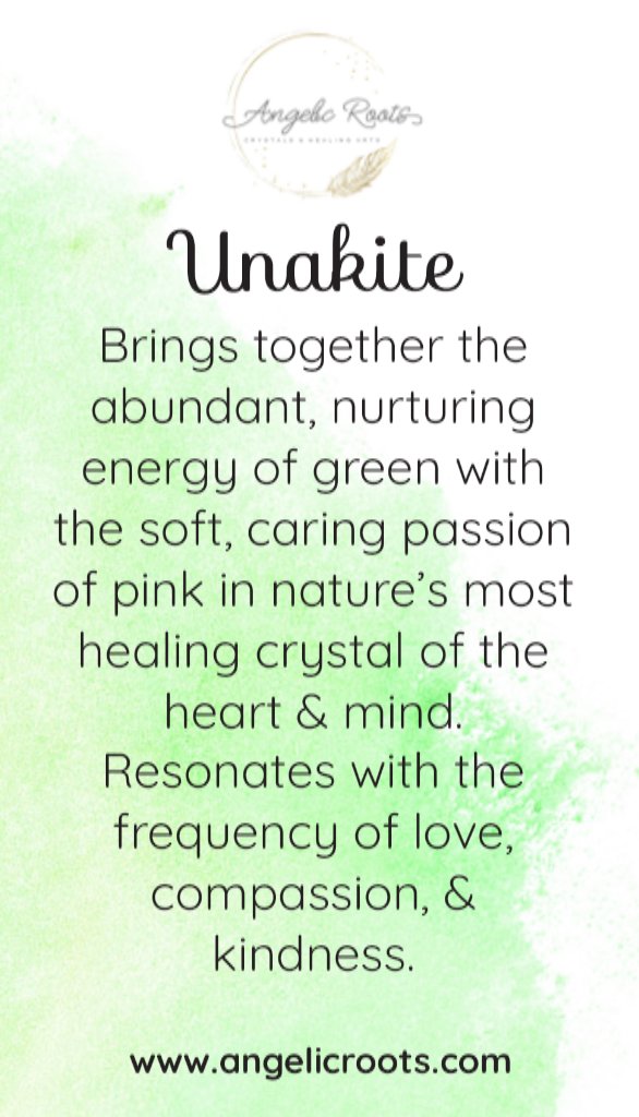 Unakite Crystal Card