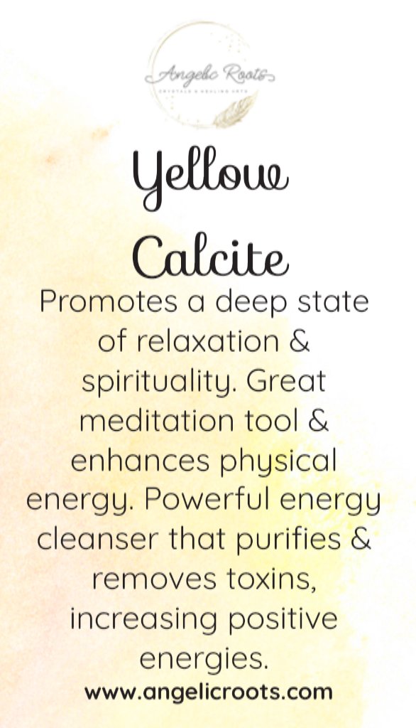 Yellow Calcite Crystal Card