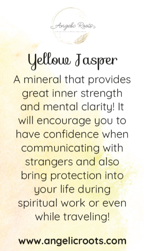 Yellow Jasper Crystal Card