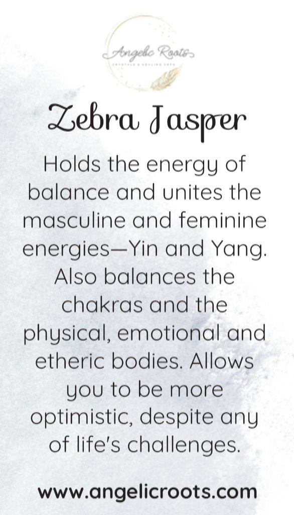 Zebra Jasper Crystal Card