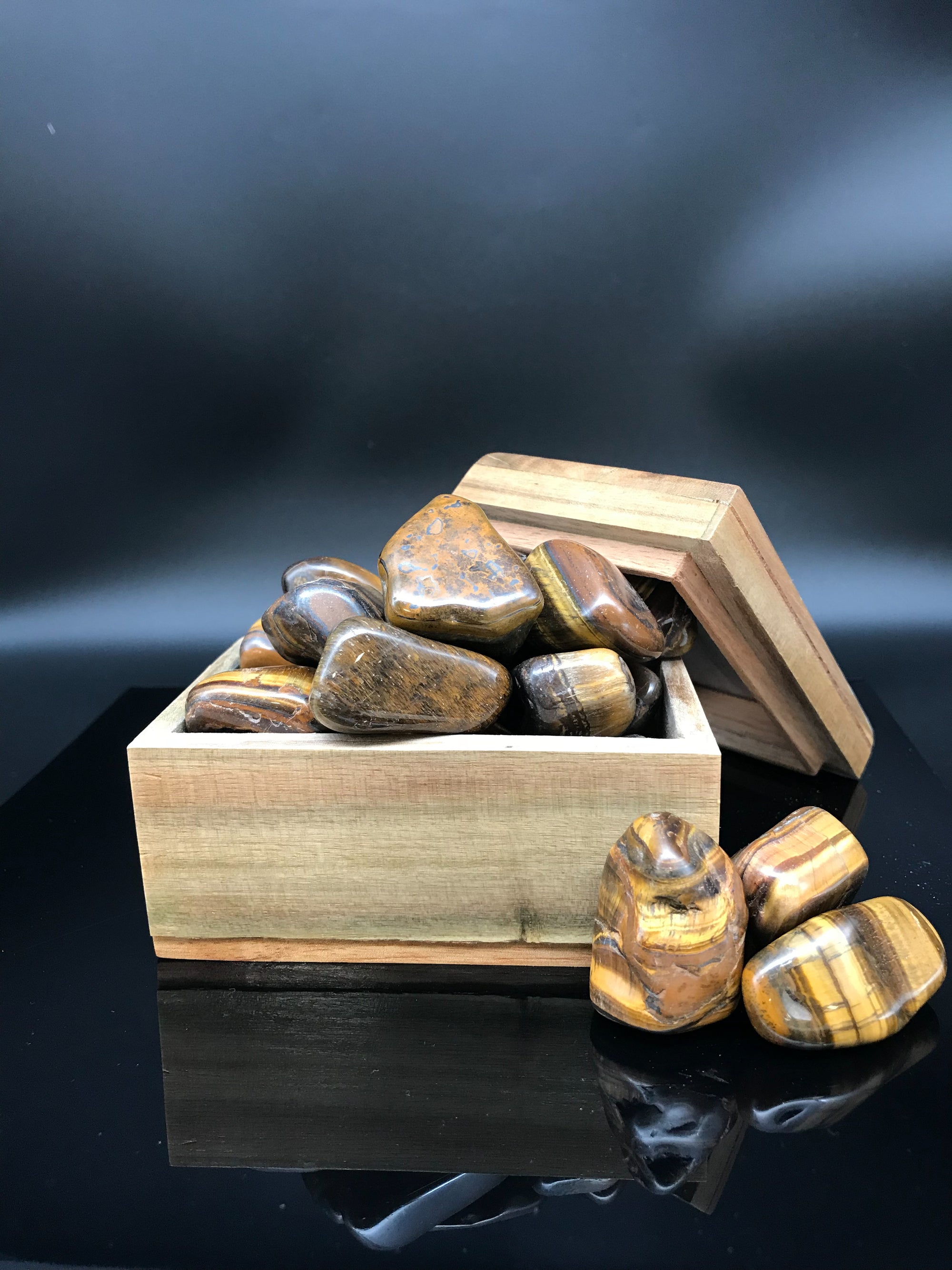 Tiger Eye Tumbled Stones