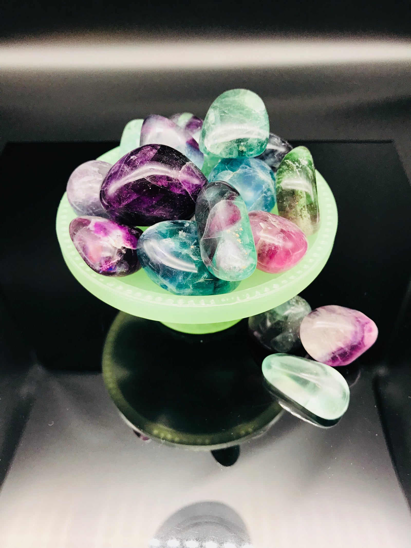Rainbow Fluorite Tumble Stones - Grade A