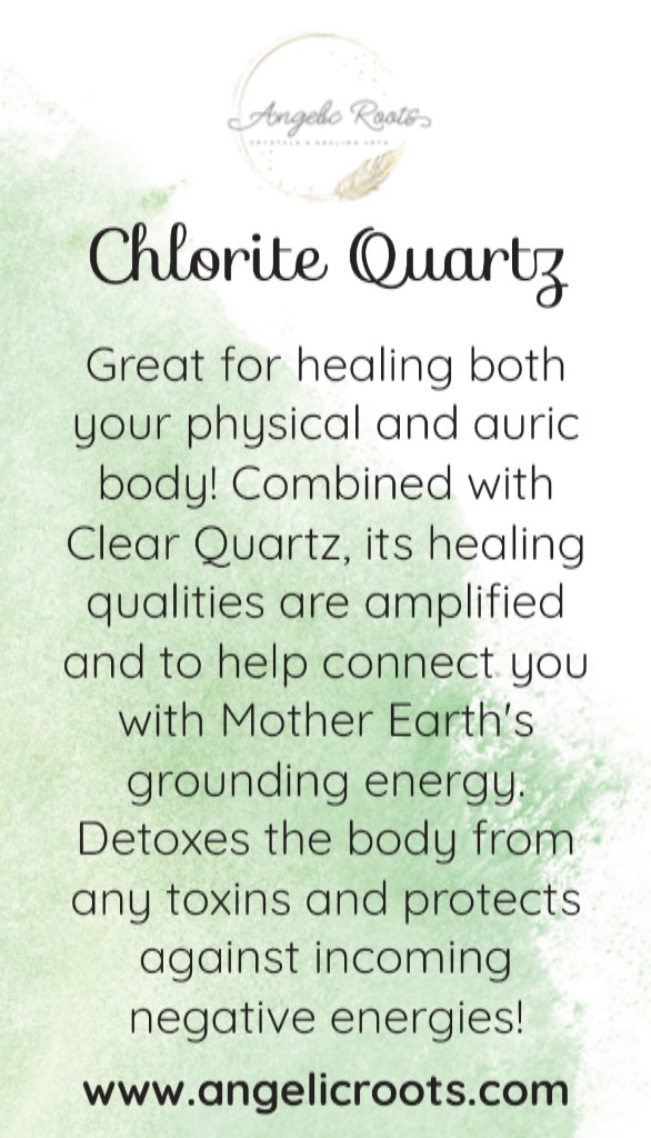 Chlorite Quartz Crystal Card