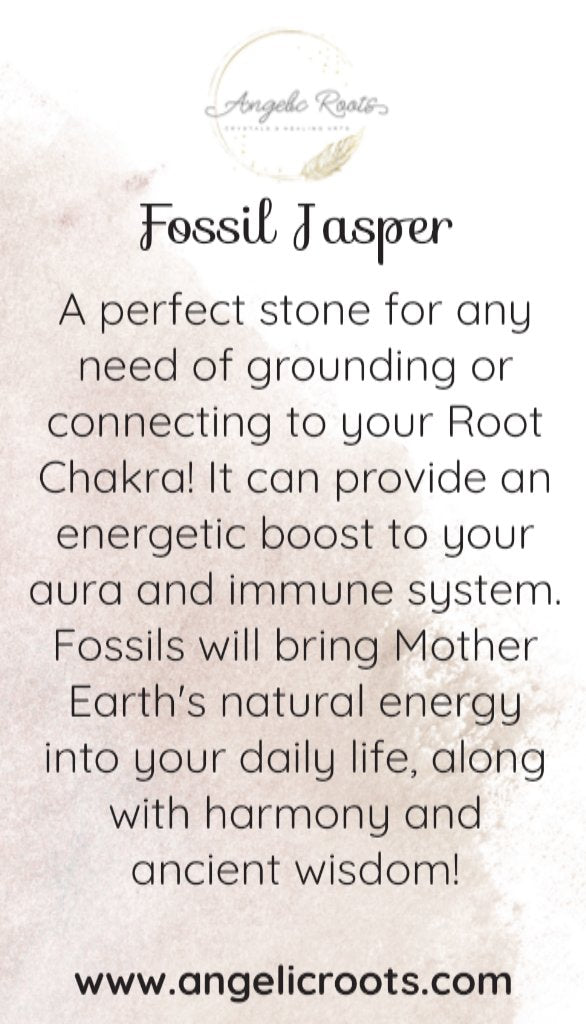 Fossil Jasper Crystal Card