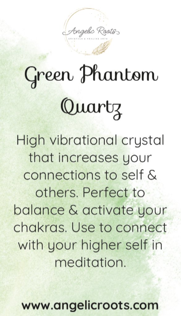 Green Phantom Quartz Crystal Card