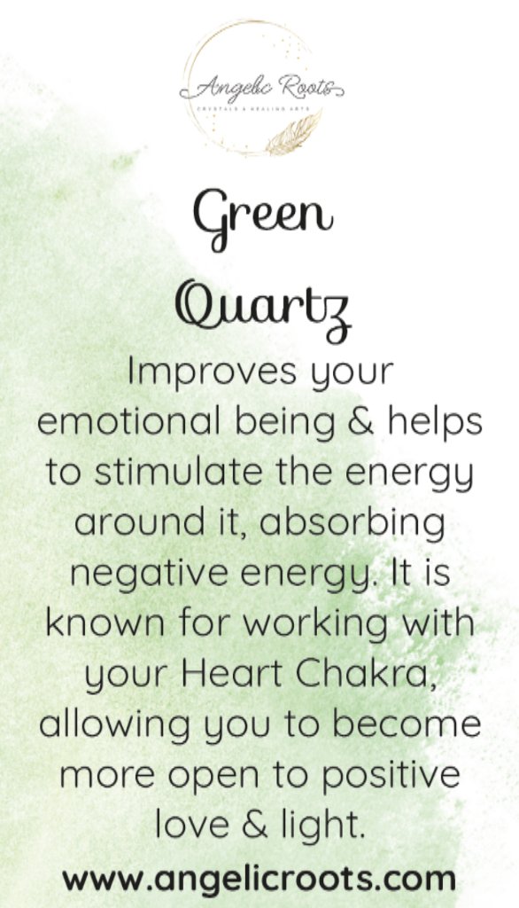 Green Quartz Crystal Card