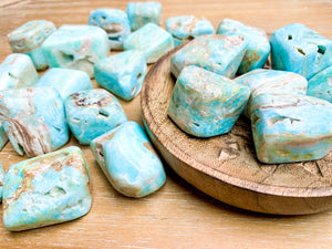 Blue Aragonite Tumbled Stones