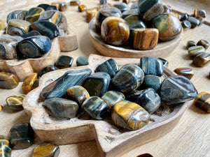 Blue Tiger Eye Tumbled Stone