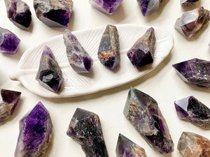 Chevron Amethyst Raw Point