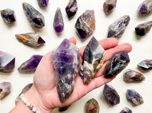 Chevron Amethyst Raw Point