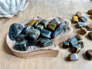 Blue Tiger Eye Tumbled Stone