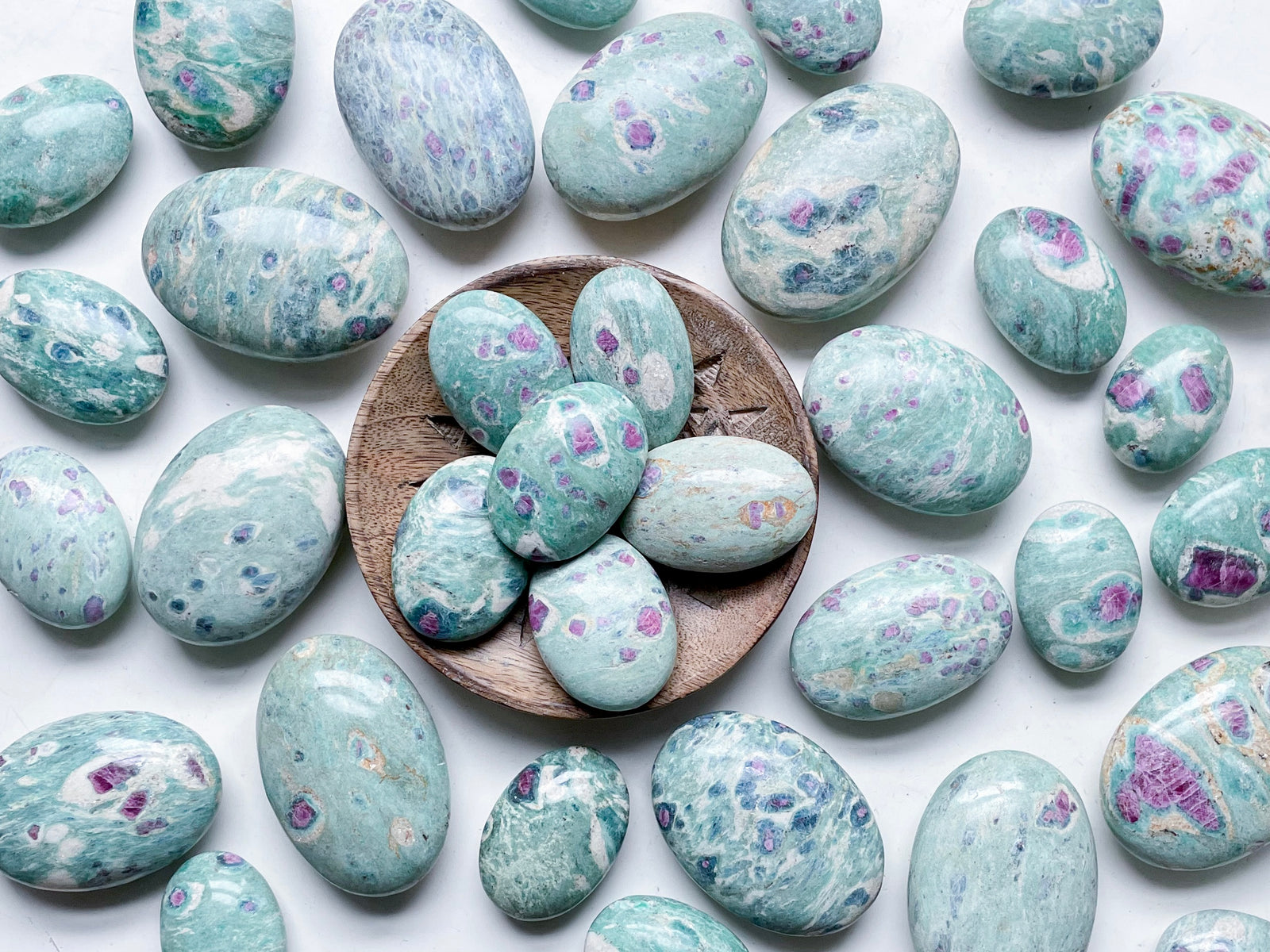 Ruby in Fuchsite Palm Stone