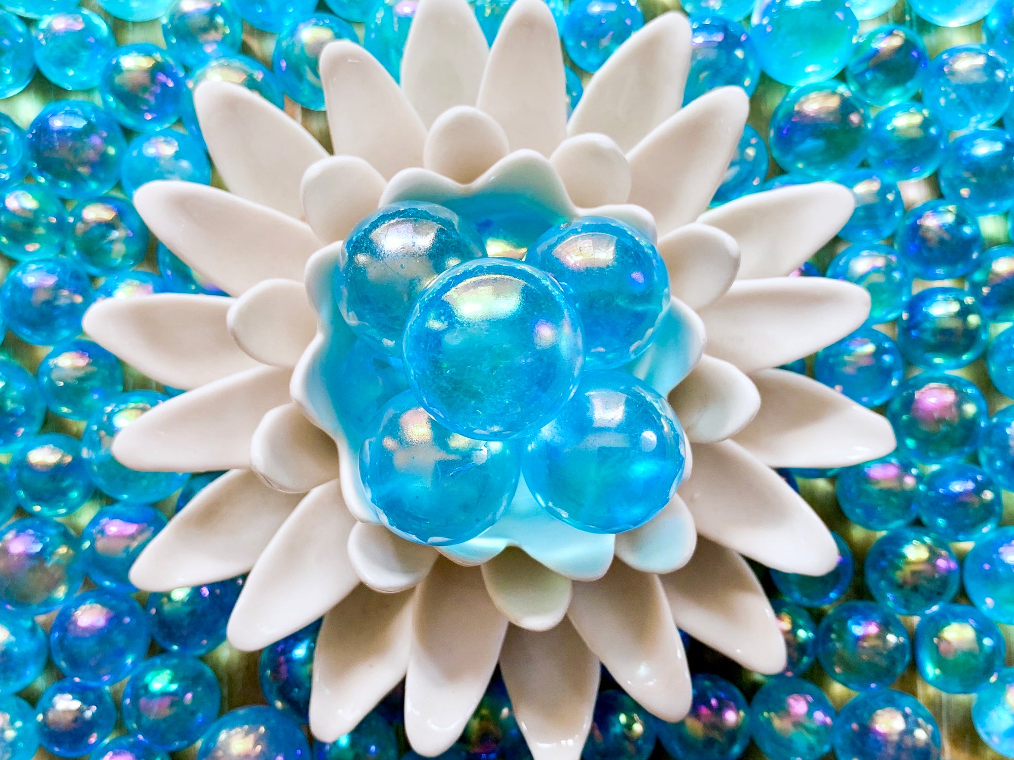 Blue Angel Aura Quartz Sphere