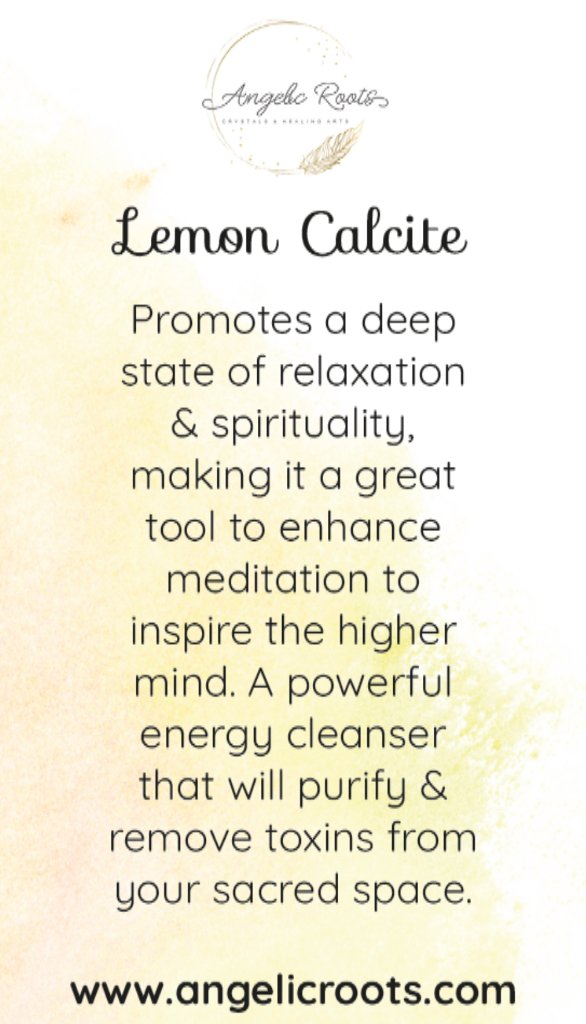 Lemon Calcite Crystal Card