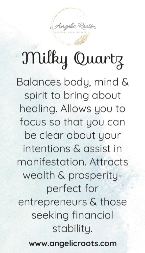 Milky Quartz Crystal Card