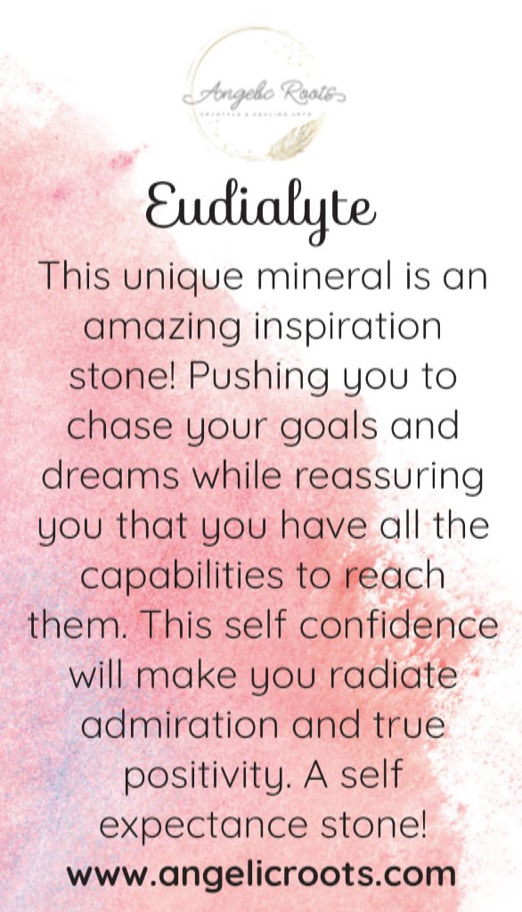 Eudialyte Crystal Card