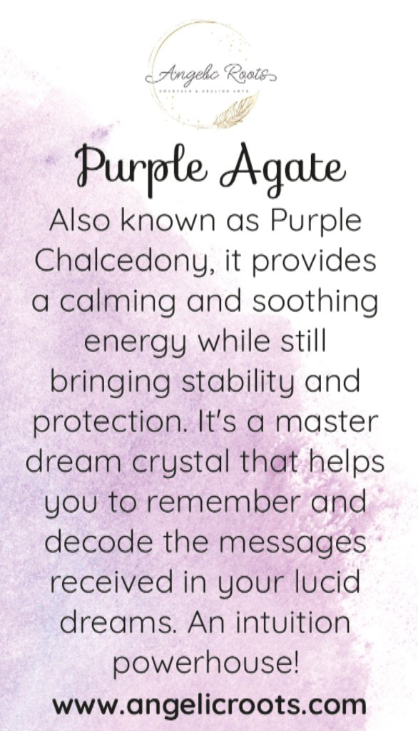 Purple Agate Crystal Card