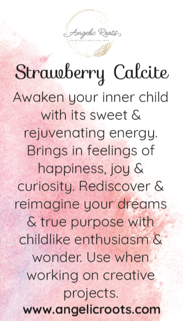 Strawberry Calcite Crystal Card