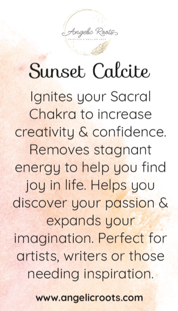 Sunset Calcite Crystal Card