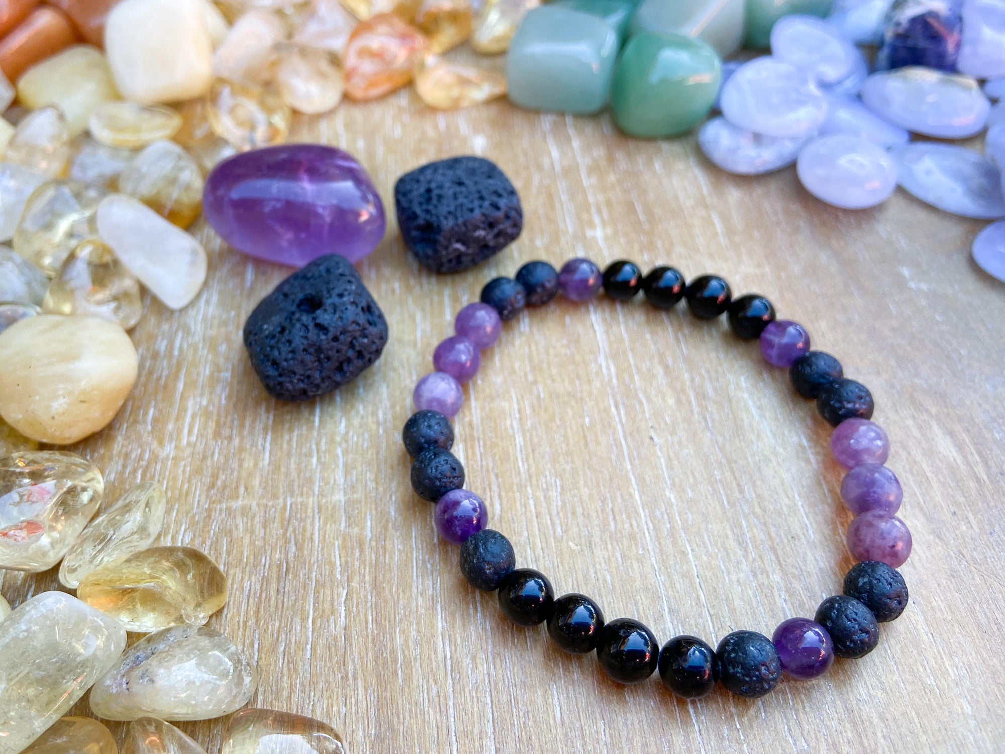 Third Eye Chakra || Amethyst, Lepidolite & Tanzanite || 8mm & 6mm