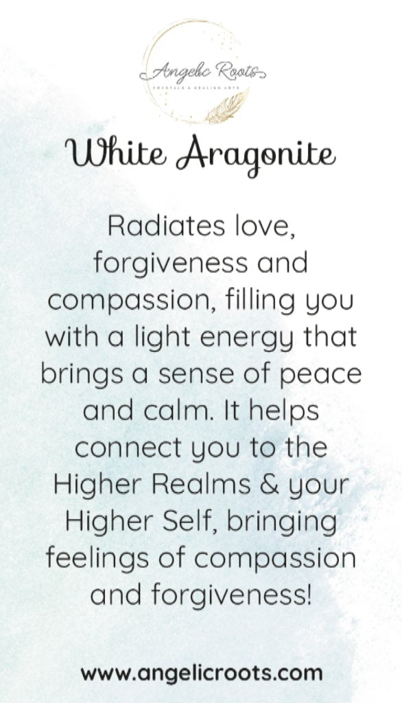 White Aragonite Crystal Card